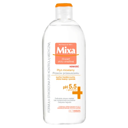 Mixa Anti-Dryness, Lotion micellaire, peau sèche, 400 ml