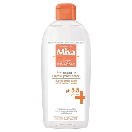 Mixa Anti-Dryness, Lotion micellaire, peau sèche, 400 ml