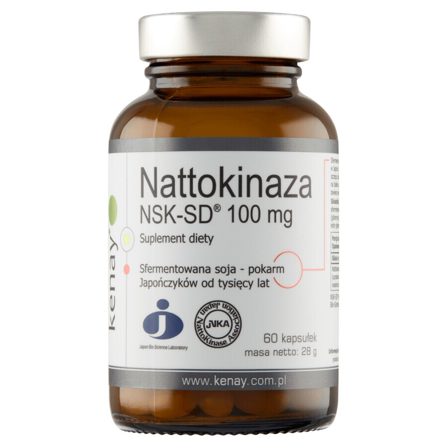 Boutique Kenay Nattokinase NSK-SD 100 mg, 60 gélules Kenay Nattokinase NSK-SD 100 mg, 60 gélules