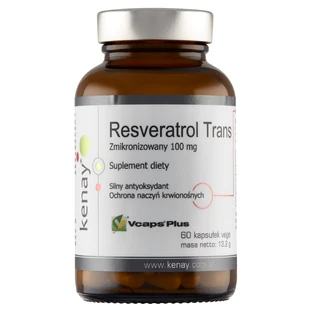 Kenay Resveratrol Trans Micronizado 100 mg, 60 cápsulas vegetales