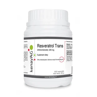 Kenay Resveratrol Trans Micronized 200 mg, 300 vegetable capsules