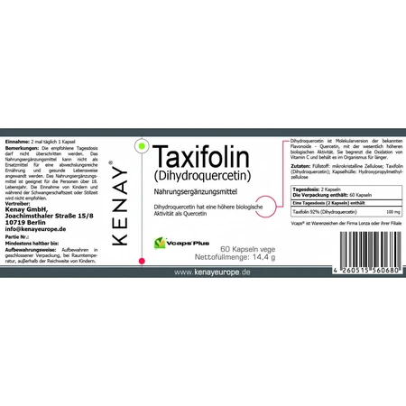 Kenay, Taxifolin, Dihydroquercetin, 60 Kapseln