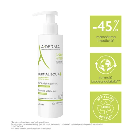 A-Derma Dermalibour Anti-Irritation schäumendes Gel+Cica, 200 ml
