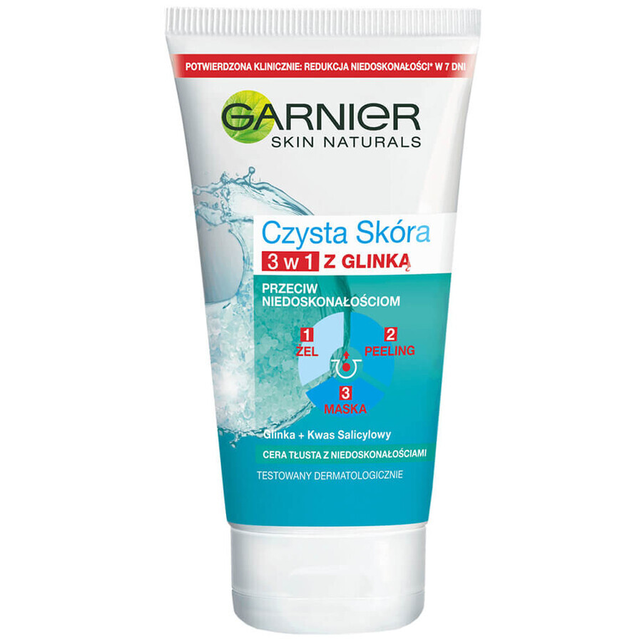 Shop Garnier Pure Skin, Reinigungsgel + Peeling + Maske 3in1, 150ml Garnier Pure Skin, Reinigungsgel + Peeling + Maske 3in1, 150ml