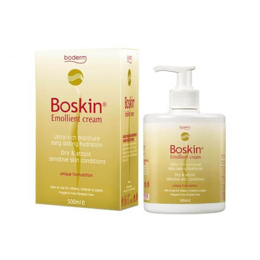 Boutique Boskin Emollient Cream, crème à l'acide hyaluronique, 500 ml Boskin Emollient Cream, crème à l'acide hyaluronique, 500 ml