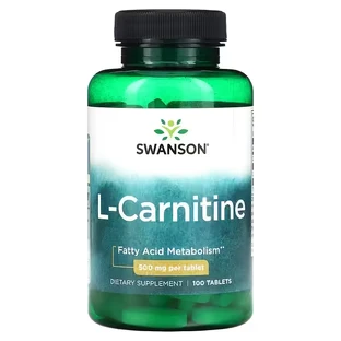 Swanson L-Carnitina, L-carnitina 500 mg, 100 comprimidos