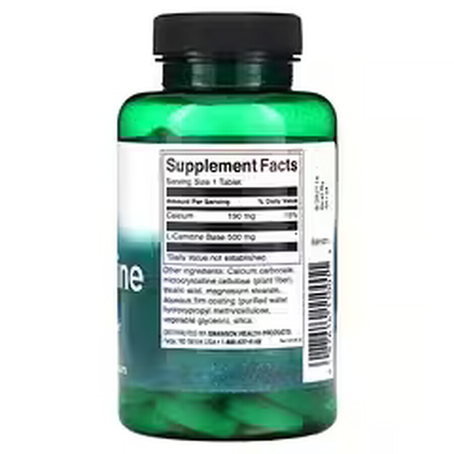 Swanson L-Carnitine, L-Carnitine 500 mg, 100 tablets
