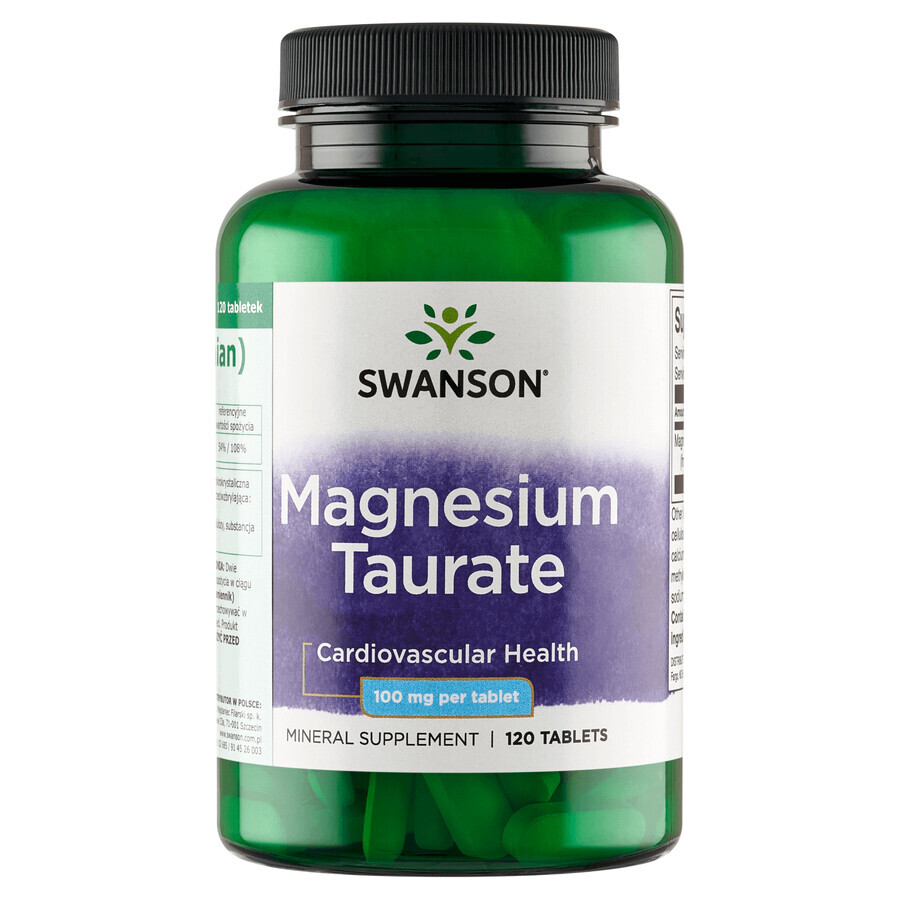 Boutique Swanson Magnesium Taurate, taurate de magnésium, 120 comprimés Swanson Magnesium Taurate, taurate de magnésium, 120 comprimés