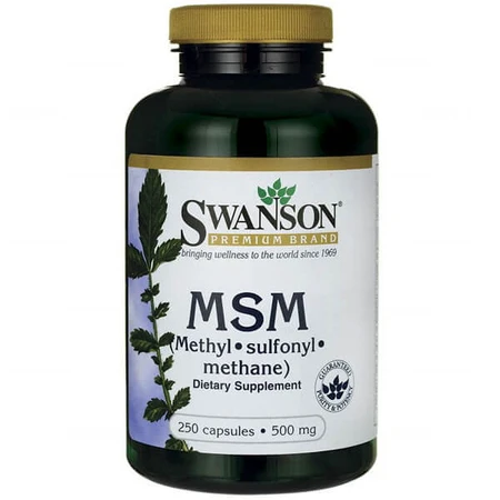 Swanson MSM, méthylsulfonylméthane 500 mg, 250 gélules