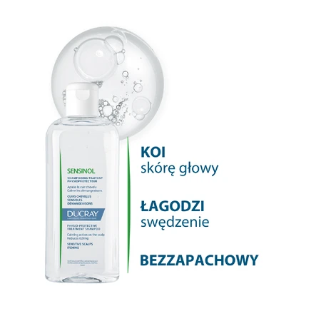 Ducray Sensinol, shampooing capillaire, protection physiologique, 200 ml