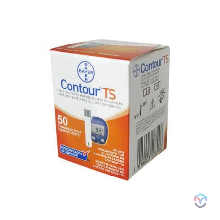Contour TS, medidor de pruebas con tiras, 50 tiras