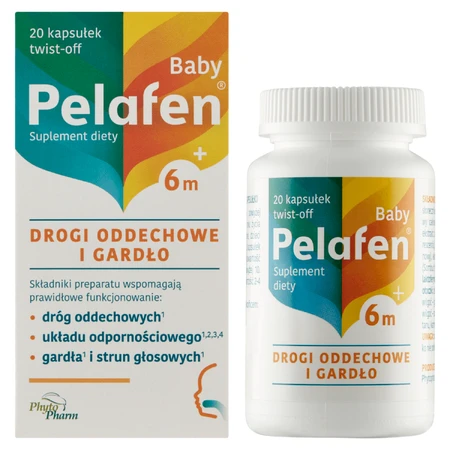 Pelafen Baby 6m+, pour les enfants de plus de 6 mois, goût fruits, 20 gélules détachables 