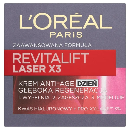 L'oreal Revitalift Laser X3, Anti-age 40+ cream, intensive regeneration, 50 ml