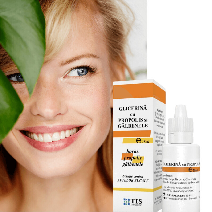 Glicerina con propoli e calendula, 25 ml, Tis Farmaceutic