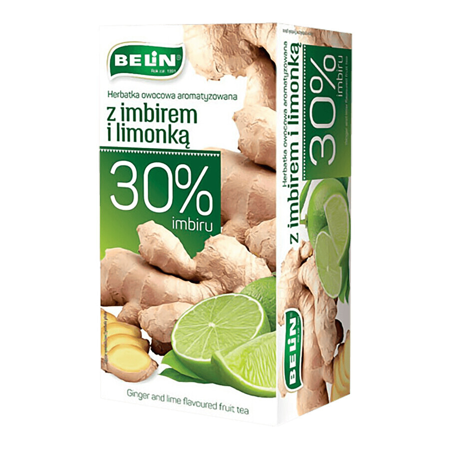 Comprar Belin Té aromatizado de frutas con jengibre y lima, 2 g x 20 bolsitas Belin Té aromatizado de frutas con jengibre y lima, 2 g x 20 bolsitas