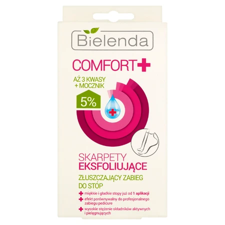 Bielenda Comfort+, scrubbende sokken, scrub voetbehandeling, 1 paar
