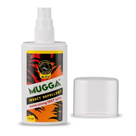 Mugga Insect Repellent, tropical mosquito spray, DEET 50%, 75 ml