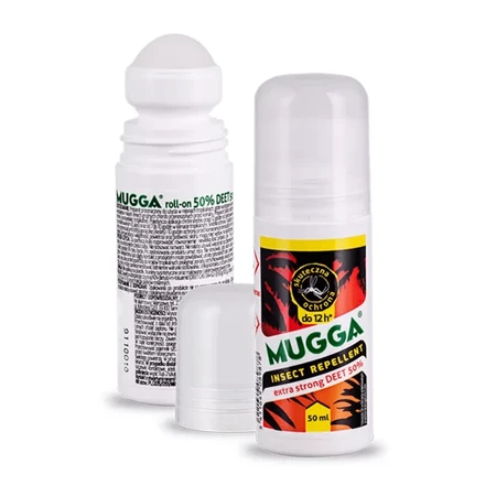 Mugga Insectenspray, tropisch muggenspray, roll-on, DEET 50%, 50 ml