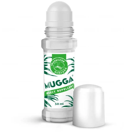 Mugga Insect Repellent, répulsif contre les moustiques et les tiques, roll-on, DEET 20%, 50 ml