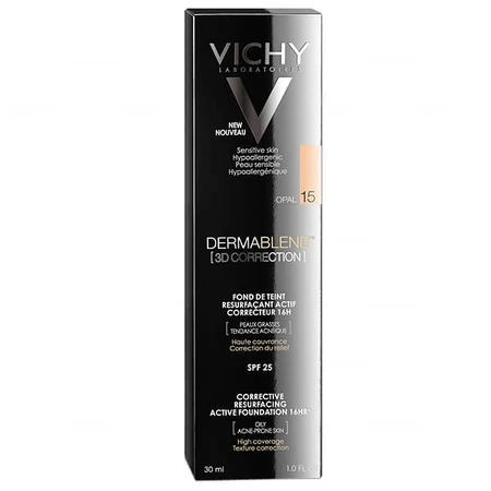 Vichy Dermablend 3D, foundation for leveling the skin surface, 15 Opal, 30 ml