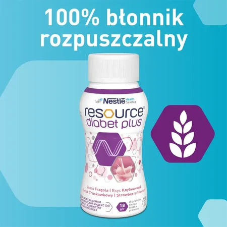Resource Diabet Plus, strawberry flavor, 4x200 ml