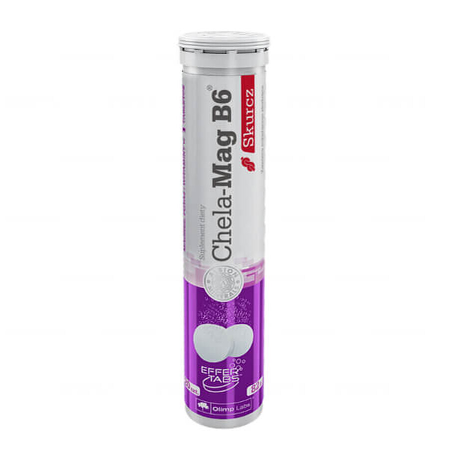 Boutique Olimp, Chela-Mag B6 Skurcz, arôme pamplemousse, 20 comprimés effervescents Olimp, Chela-Mag B6 Skurcz, arôme pamplemousse, 20 comprimés effervescents