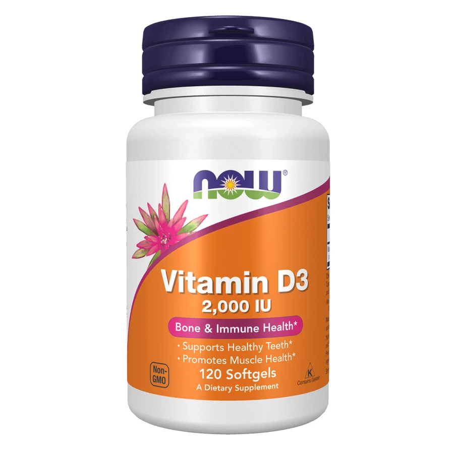 Now Foods, Vitamine D3 2000 UI, 120 capsules