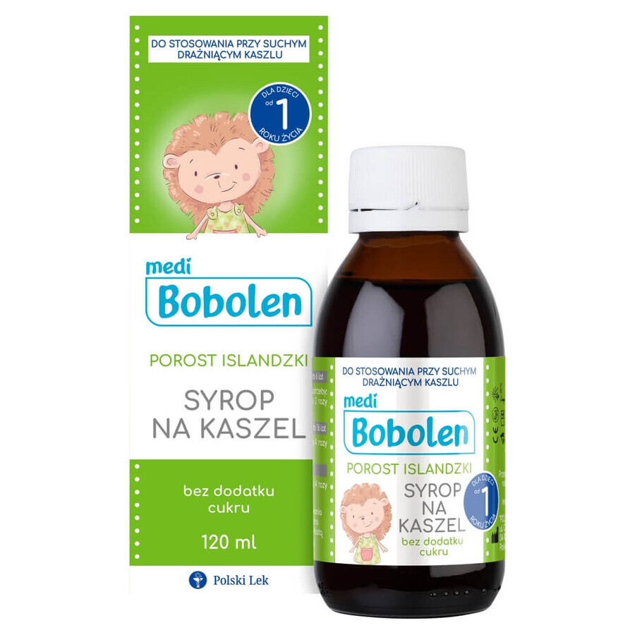 Bobolen Icelander, cough syrup, over 1 year, 120 ml