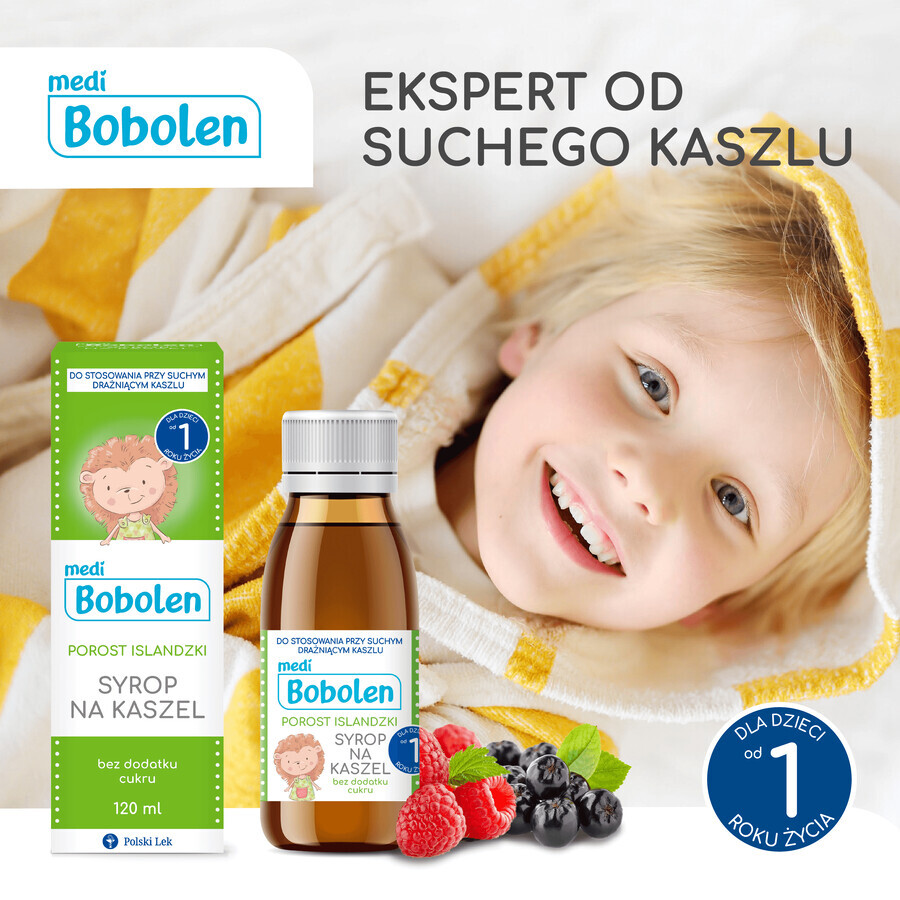 Bobolen Icelander, cough syrup, over 1 year, 120 ml