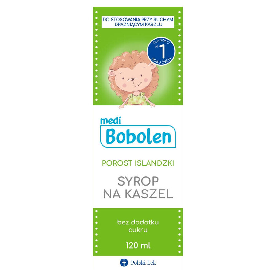 Bobolen Icelander, cough syrup, over 1 year, 120 ml