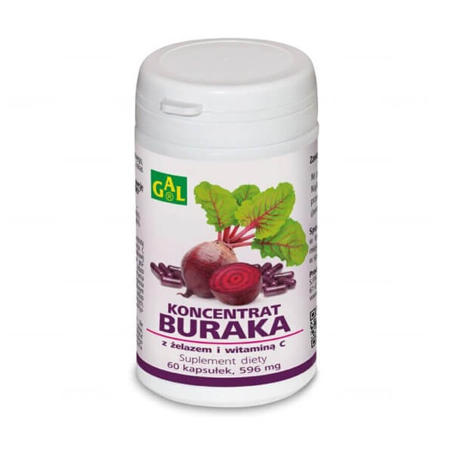 Shop GAL Rote Bete Konzentrat mit Eisen und Vitamin C, 60 Kapseln GAL Rote Bete Konzentrat mit Eisen und Vitamin C, 60 Kapseln