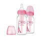 Dr Brown&#39;s, biberon anti-colique, standard avec t&#233;tine n&#176; 1, rose, 2 x 120 ml