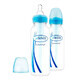 Dr Brown&#39;s Options+, biberon anti-colique standard avec col &#233;troit et t&#233;tine de taille 1, bleu, d&#232;s la naissance, 2 x 250 ml