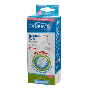 Dr Brown's Options, biberón estándar con tetina, para bebés prematuros, 60 ml