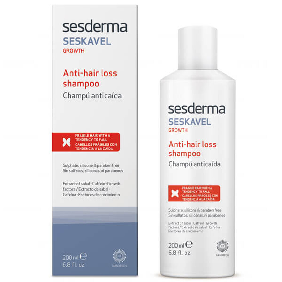Boutique Sesderma Seskavel, shampooing contre la chute des cheveux, 200 ml Sesderma Seskavel, shampooing contre la chute des cheveux, 200 ml