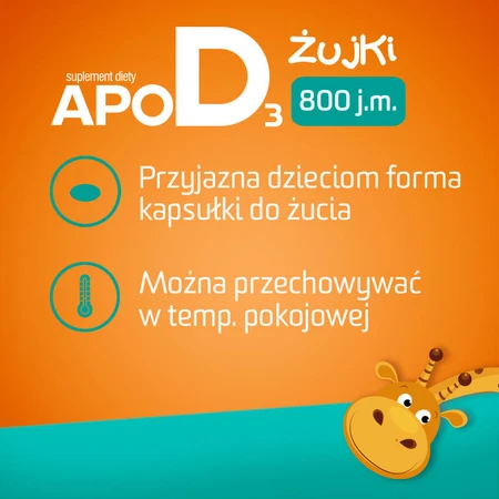 ApoD3 Chews, Vitamin D3 800 IU für Kinder ab 3 Jahren, Orangengeschmack, 30 Weichkapseln zum Kauen 