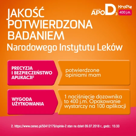 ApoD3 Gotas, vitamina D3 400 UI para bebés y niños a partir de 1 día de vida, 10 ml