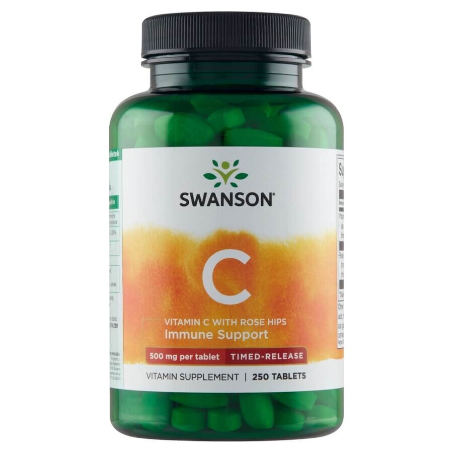 Acquista Swanson C, vitamina C 500 mg con rosa canina, 250 compresse a rilascio prolungato Swanson C, vitamina C 500 mg con rosa canina, 250 compresse a rilascio prolungato