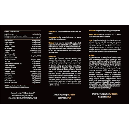 KFD VitaPak+ Vitamine și minerale, 90 comprimate