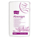 Absorgyn, gynecological tampons, non-sterile, 34 cm x 9 cm, 10 pieces