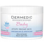Dermedic Linum Emolient Baby, intensive lubricating butter for face and body from the first day of life, dry, very dry and atopic skin, 225 g