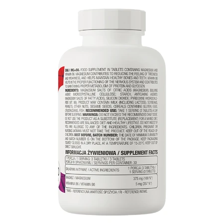 OstroVit, Mg + B6, 90 tabletten
