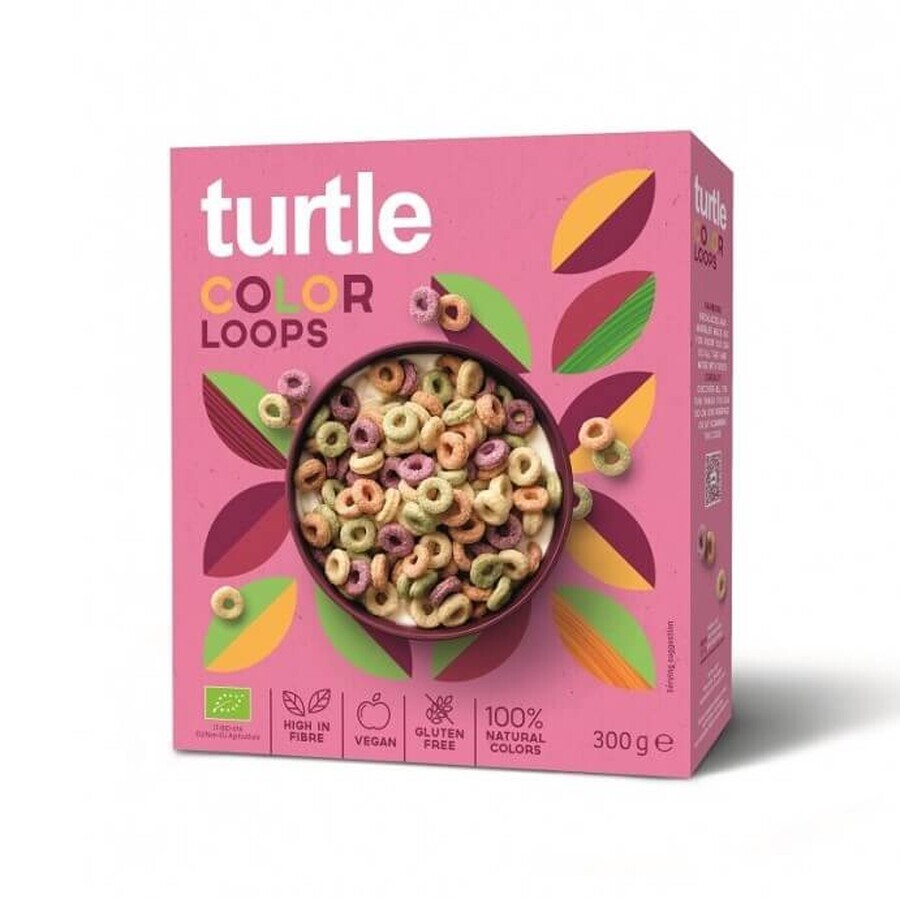 Coloured multigrain rings eco, gluten free, 300g, Turtle