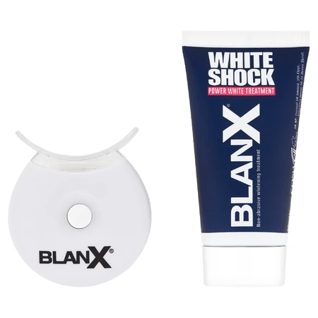 BlanX White Shock, tandbleeksysteem, tandpasta, 50 ml + Blanx Led Bite