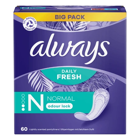 Always Dailies Fresh Protect, sanitary pads, Normal, 60 pcs