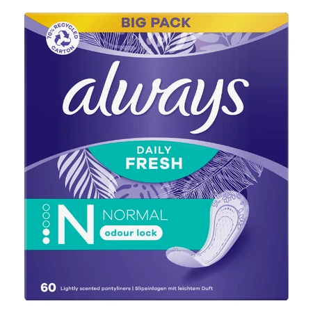 Always Dailies Fresh Protect, sanitary pads, Normal, 60 pcs