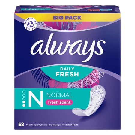 Always Dailies Fresh Protect, compresas, Normal, 58 unid.