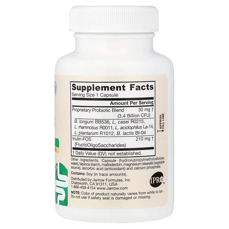Jarro-Dophilus Plus FOS, 3.4 Billion CFU, Jarrow Formulas, 100 capsules