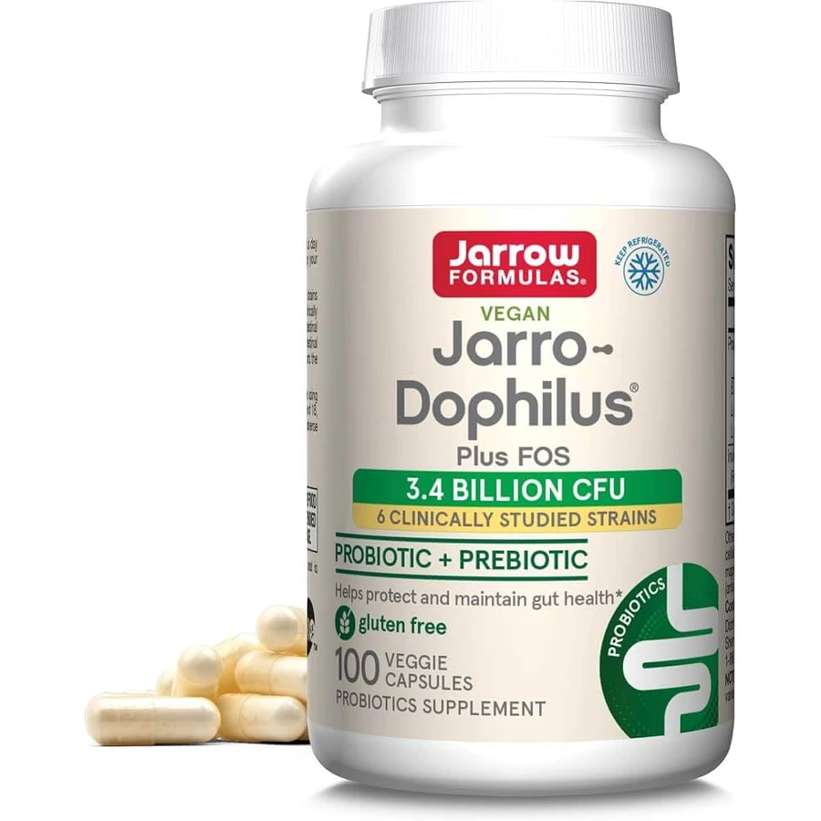 Jarrow Formulas 3.4 Billion CFU Jarro-Dophilus + FOS, 100 capsule