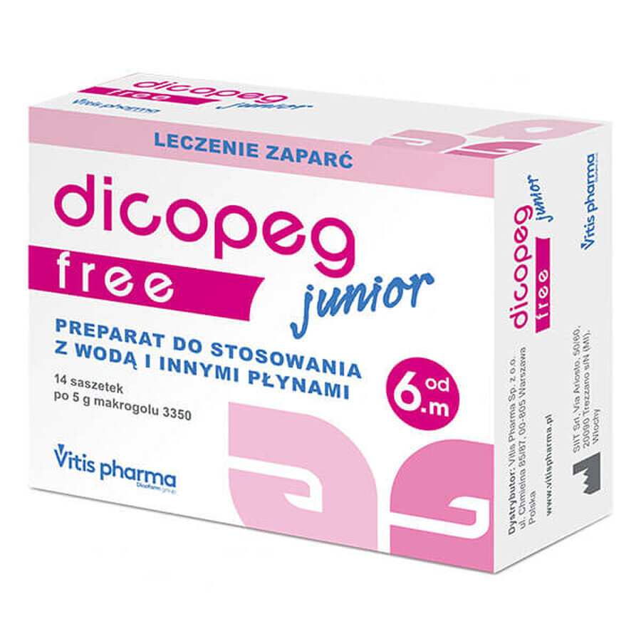 Cumpără Dicopeg Junior Free, de la 6 luni, 5 g x 14 pliculețe Dicopeg Junior Free, de la 6 luni, 5 g x 14 pliculețe